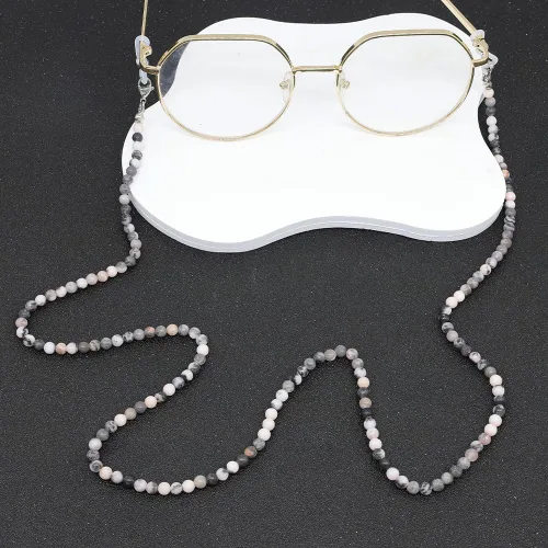 Miniatura 5 de LuReen Stylish Eyeglass Chain Sunglass Chain for Women, Natural Stone Beaded Glass Strap Glass Lanyard Around Neck Daily Wear