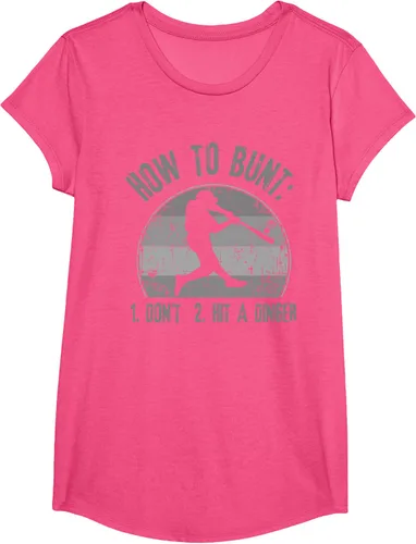 Miniatura 17 de Cómo Bunt Don't Hit A Dinger - Camiseta divertida de béisbol y sóftbol, Negro, S
