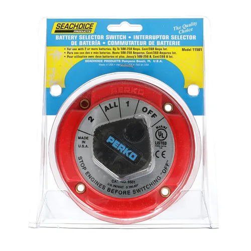 Miniatura 5 de Seachoice Interruptor de selección de batería, desconectar el aislador de corte, doble, 12 -50V