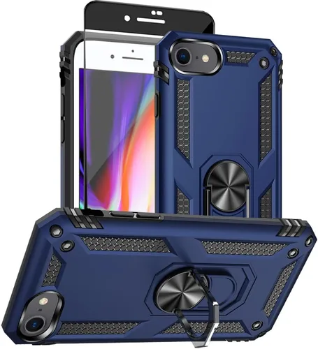 Miniatura 26 de Funda para iPhone 13, iPhone 13, [grado militar de 16 pies probada en caídas], anillo protector a prueba de golpes para iPhone 13, azul