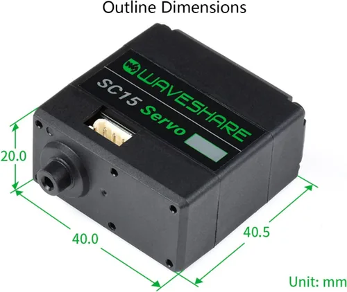 Miniatura 7 de 37.5 lbs SC15 Gran Torque Programable Serial Bus Servo Motor, Servo o Motor Modos Duales para Brazos Robóticos, Robots Hexápodos, Robots Humanoides