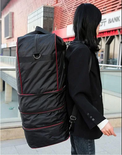 Miniatura 3 de Radefasun Bolsa de viaje Oxford expandible extra grande con ruedas, impermeable, ligera, plegable, maleta, Negro -, Equipaje extensible central