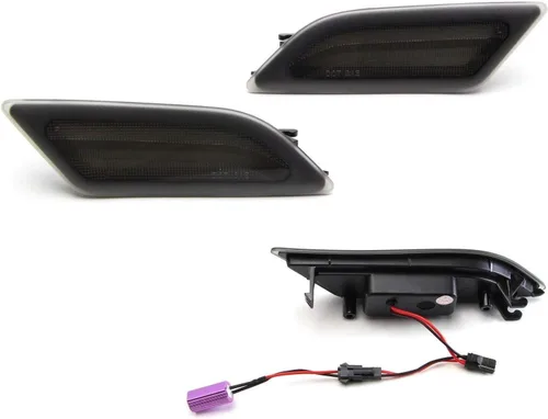 Miniatura 8 de iJDMTOY Kit de luz de marcador frontal LED ámbar con lente ahumada compatible con Mercedes W204 LCI C250 C300 C350 Sedán/Coupe 2012-14, alimentado