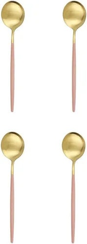 Miniatura 9 de Cuchara de té mate, cubiertos de acero inoxidable para café, vajilla pequeña agitadora de 5.11 pulgadas, color negro