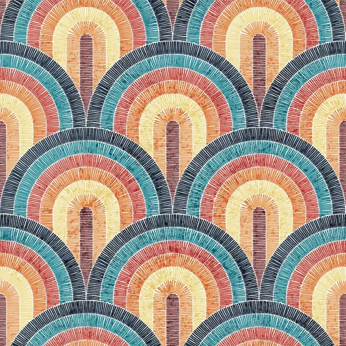 Livelynine Papel tapiz moderno de mediados de siglo para despegar y pegar, estilo bohemio, retro, de los años 70, vinilo autoadhesivo extraíble,