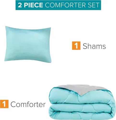 Miniatura 8 de Comfort Spaces Vixie Juego de Edredón Reversible - Cubierta Acolchada Geométrica Casual de Moda, Ropa de Cama Acogedora Alternativa de Plumón