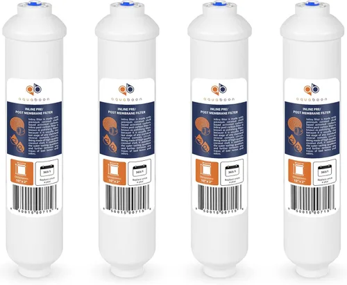 Miniatura 18 de Aquaboon Filtro de agua de carbón activado en línea T33 para refrigerador, máquina de hielo con conexión rápida para línea de agua de 1/4 compatible
