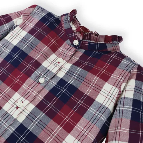 Miniatura 2 de Hope & Henry Blusa plisada de manga larga con botones para niña