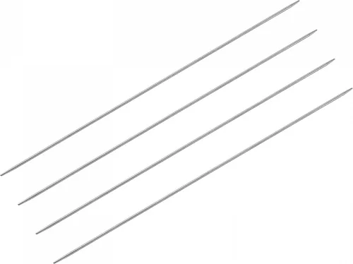 Miniatura 7 de uxcell Juego de 2 pares de agujas de tejer, 0.063 pulgadas de diámetro, 9.84 pulgadas de largo, acero inoxidable, agujas de suéter de doble punta