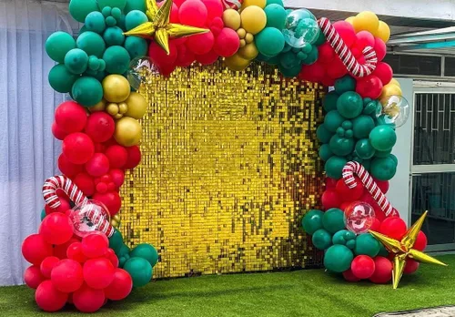 Miniatura 5 de 24 paneles de fondo de pared brillantes, fondos cuadrados de lentejuelas con efecto 6D, fondos de fotos grandes para cumpleaños, graduación, boda