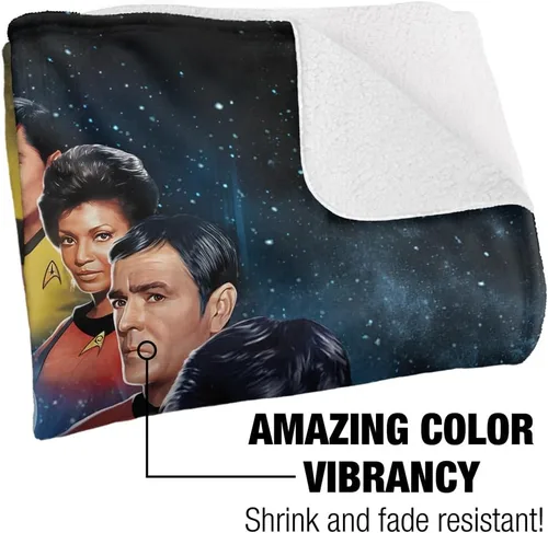 Miniatura 3 de Star Trek - Manta de 50 x 60 pulgadas, manta de sherpa de tacto sedoso de Among The Stars, manta supersuave