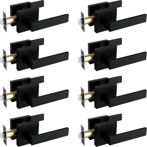 Miniatura 41 de NEWBANG Manija de palanca de puerta sólida con acabado negro mate