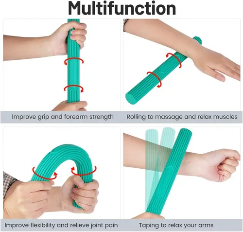 Miniatura 2 de Inspack Barra de terapia de codo de tenis flexible, tratamiento Flexbar, entrenador de fuerza de agarre, Therabars Flex Bars Tendinitis física