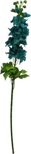 Miniatura 4 de 6 tallos de 31" Delphinium Ajacis flores artificiales de seda (azul)