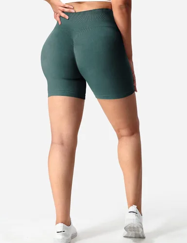 Miniatura 2 de YEOREO Pantalones cortos de entrenamiento sin costuras para mujer, cintura alta, intensifican correr, yoga, gimnasio, entrenamiento