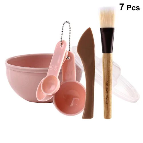 Miniatura 5 de Máscara facial de bricolaje Tazón de mezcla Cepillo Cuchara Stick Herramienta Cuidado de la Cara Set para las Mujeres 7pcs