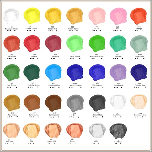 Miniatura 3 de Artecho - Pintura acrílica blanco titanio (120 ml / 4.05 oz), tubos de pintura para manualidades artísticas sobre lienzo, piedra, roca, madera