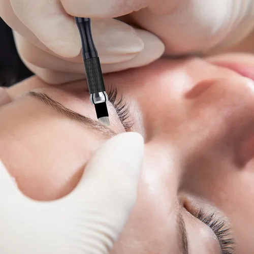 Miniatura 5 de 30 agujas desechables de microblading para cejas, cuchillas de maquillaje permanentes para tatuaje de labios, solo para un solo uso (18 agujas)