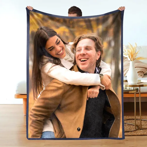 Miniatura 66 de Manta personalizada con foto/texto, manta con imagen personalizada, regalos de amor, regalos personalizados para parejas para novio, novia, esposa