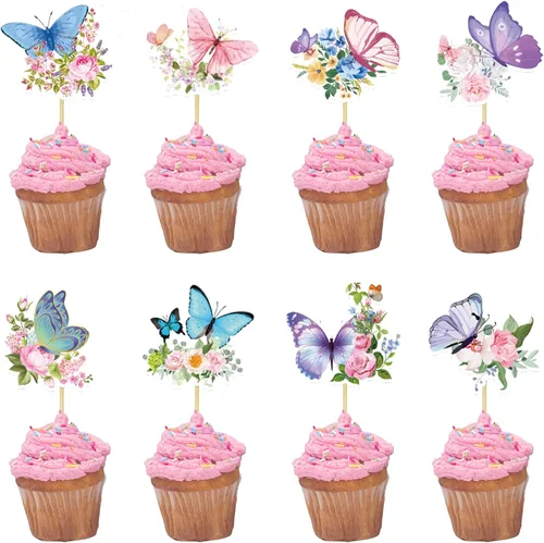 Miniatura 8 de 36 piezas de decoración para cupcakes de avión para niños, decoración para tartas de aviones, baby shower, fiesta de cumpleaños para combatientes