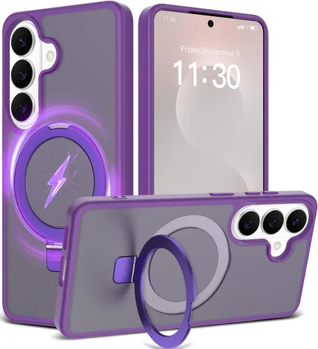 Miniatura 29 de Funda con soporte ultra magnético para iPhone 17 Pro Max [protección militar contra caídas] [compatible con MagSafe] a prueba de golpes, translúcida