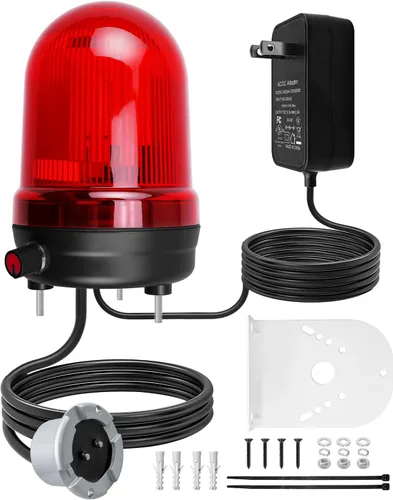 Alarma de bomba de sumidero, detección de fugas de agua alta con alarma fuerte de 110 dB e indicador LED, cable de sonda de 5 pies, alimentación de