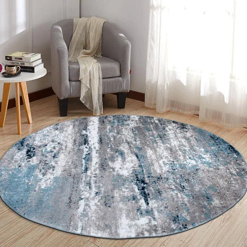 Miniatura 16 de Rugshop - Alfombra moderna envejecida gris abstracta estilo bohemio con acuarela para pasillo, entrada y cocina, 2 pies x 7 pies