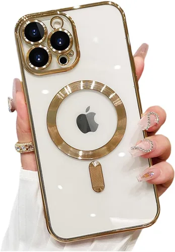 Miniatura 16 de Funda magnética para iPhone 12 Pro Max transparente compatible con MagSafe Funda protectora de lente de cámara integrada para iPhone 12 Pro Max