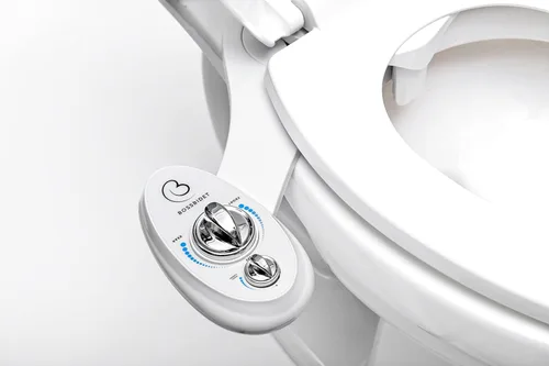 Miniatura 2 de Boss accesorio para bidé baño limpia tu cola tobera dual, propiedad de autolimpieza pulverizador – blanco y negro Blanco azul