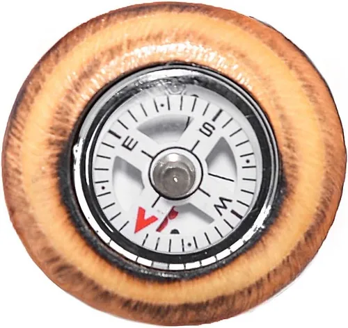 Miniatura 4 de FOREST PILOT 3 piezas desmontables de madera de abeto para caminar con una brújula (color natural, 55 pulgadas, 1 pieza)