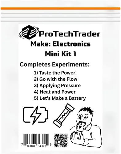Crea: Mini Kit de Electrónica 1 Paquete de Componentes Electrónicos Educativos Que Siguen Experimentos en el Libro de la 3ª Edición de Charles Platt