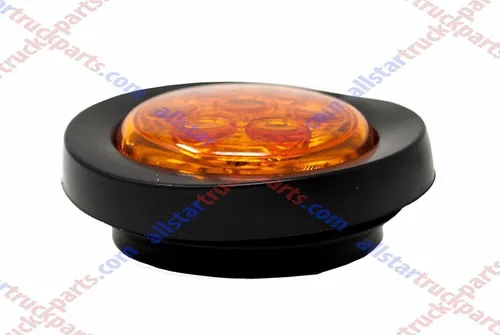 Miniatura 10 de All Star Truck Parts 8 piezas de luz LED redonda de 2 pulgadas para marcador lateral de seguridad [7 LEDs] [ojal de goma] [IP 67] para remolques - 4