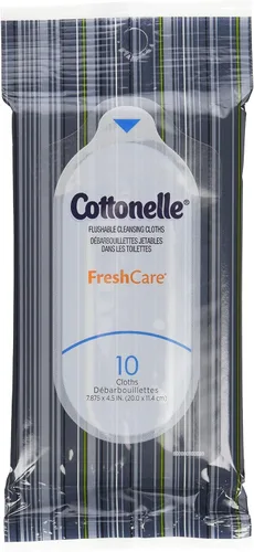 Cottonelle Fresh Care Toallitas Biodegradables, Paquete de Viaje, 12 Paquetes de Viaje de 10 Paños Cada Uno (120 Unidades)