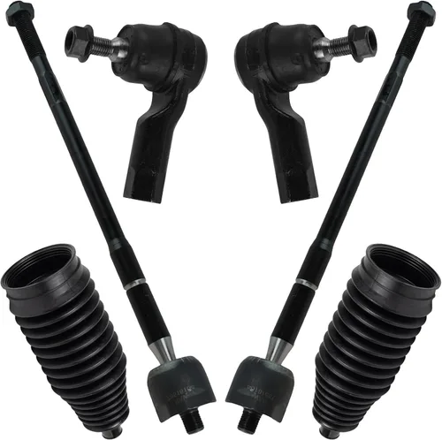 Miniatura 88 de TRQ Kit de dirección interior y exterior para lado del conductor y del pasajero delantero, con cremallera de dirección y fuelle de piñón compatible