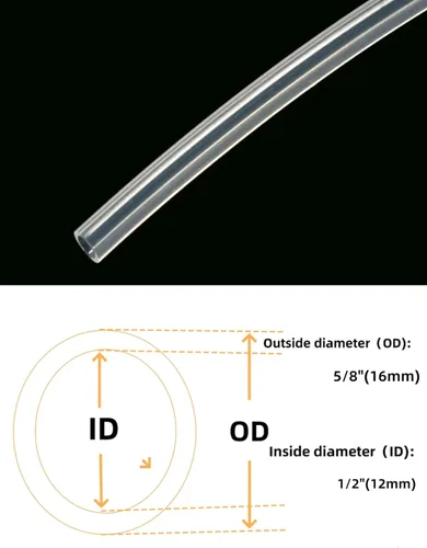 Miniatura 2 de Tubo de silicona de 1/2 pulgada de diámetro interior (0.473 pulgadas) x 5/8 pulgadas de diámetro exterior (0.63 pulgadas) x 16.4 pies, tubo