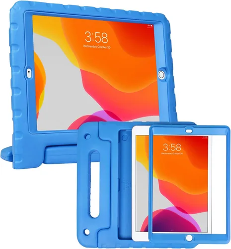 Miniatura 11 de HDE Funda para iPad de 9ª generación de 10.2 pulgadas para niños con protector de pantalla integrado a prueba de golpes con soporte de asa para Negro