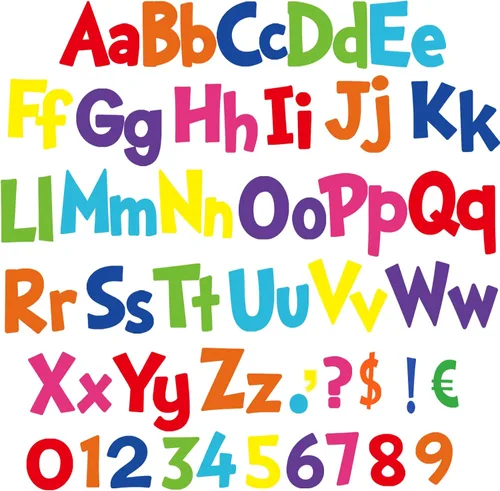 Miniatura 10 de Tenare Juego de 134 letras de 5 pulgadas, letras del alfabeto de graduación, números del alfabeto, recortes de letras para regalos de estudiantes