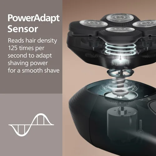 Miniatura 6 de Philips Norelco Head Shaver Pro 9000 Series - Afeitadora de calavera para hombres y mujeres, cabezal flexible de 360° y cuchillas ComfortCut para un