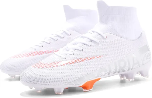 Miniatura 8 de XJIODF Men's AGFG Soccer Cleats Football Shoes High-Tops Lace-Up Non-Slip Spikes