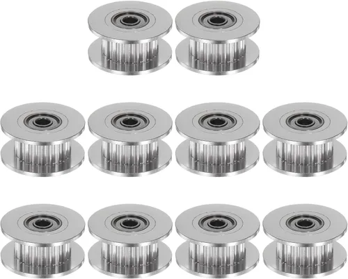 Miniatura 11 de HARFINGTON 10pcs 2GT Polea tensora 20 dientes 0.197 in diámetro 0.709 in diámetro correa dentada de aluminio para 0.236 in ancho cinturón 3D