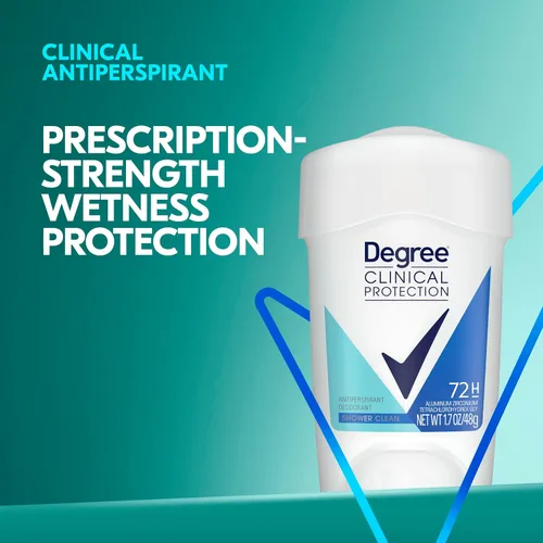 Miniatura 3 de Degree Clinical Protection - Desodorante antitranspirante para mujer, paquete de 3 unidades, 72 horas, protección contra el sudor y el olor