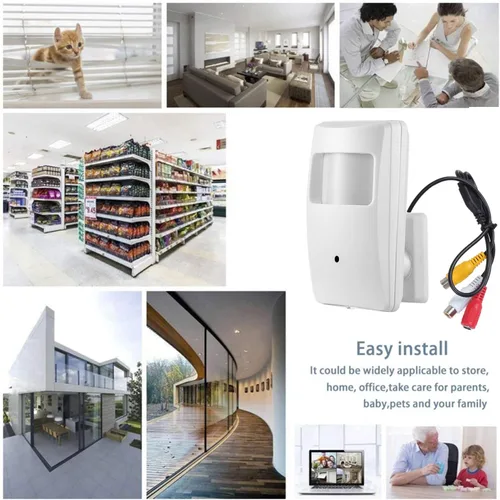 Miniatura 5 de 1/3 CCD 1000TV HD mini cámara de seguridad CCTV 0.142 in 90Degree PIR vivienda oculta cámara de vigilancia lente estenopeica para seguridad