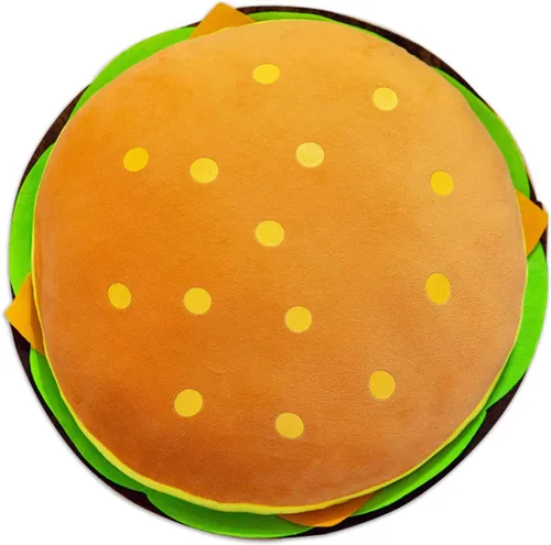 Miniatura 6 de Almohada de hamburguesa con queso de felpa de 11.8 pulgadas, regalo para niños