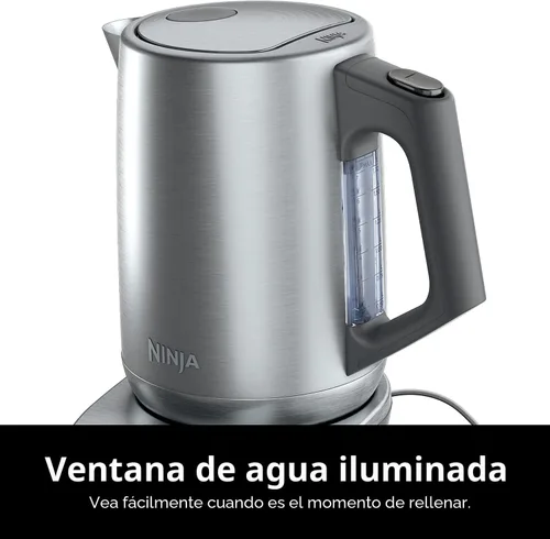 Miniatura 8 de Ninja KT200 - Hervidor eléctrico de temperatura de precisión, 1500 vatios, sin BPA, inoxidable, capacidad de 7 tazas, ajuste de temperatura de Acero