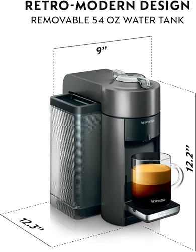 Miniatura 3 de Nespresso - Cafetera Vertuo para café y expreso por De'Longhi, Titan Metal grafito