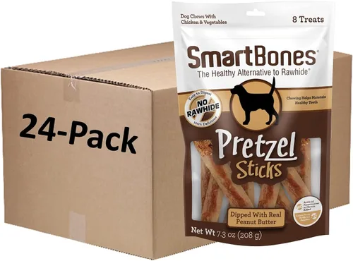 Miniatura 12 de SmartBones Sin colores artificiales ni conservantes masticables estilo pretzel, dale a tu perro un divertido masticable sin cuero crudo