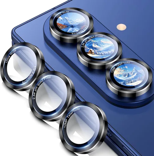 Miniatura 45 de Uyiton para iPhone 17 Pro Max/17 Pro/16 Pro Max/16 Pro/15 Pro Max/15 Pro/14 Pro Max/14 Pro Protector de lente de cámara - Cubierta de cámara