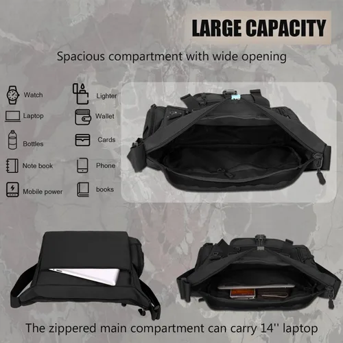 Miniatura 4 de Bolso bandolera táctico para hombre, mochila militar Molle (incluye paquete) Military