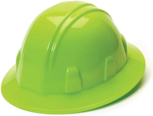 Pyramex Safety SL Series - Casco duro de ala completa, suspensión de trinquete de 4 puntos, Hi Vis Lime Verde lima(Hi-Vis Lime)