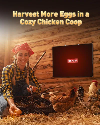 Miniatura 7 de Calentador de gallinero para invierno con control remoto por aplicación, 30''x12'' calentadores de pollo plegables grandes y cálidos dentro